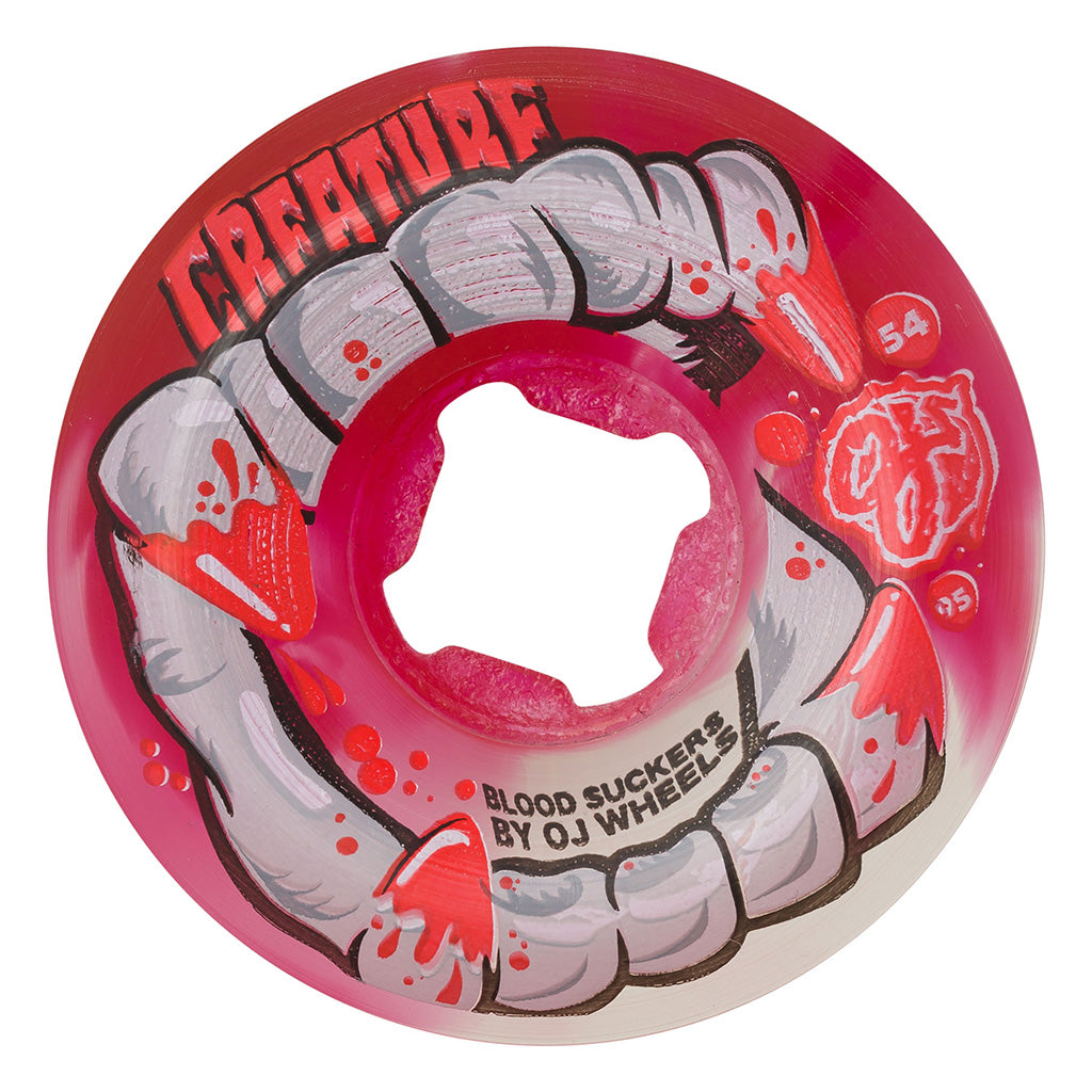 OJ Wheels 54mm Creature DNA Curbsuckers Bloodsuckers 98a - Red Swirl