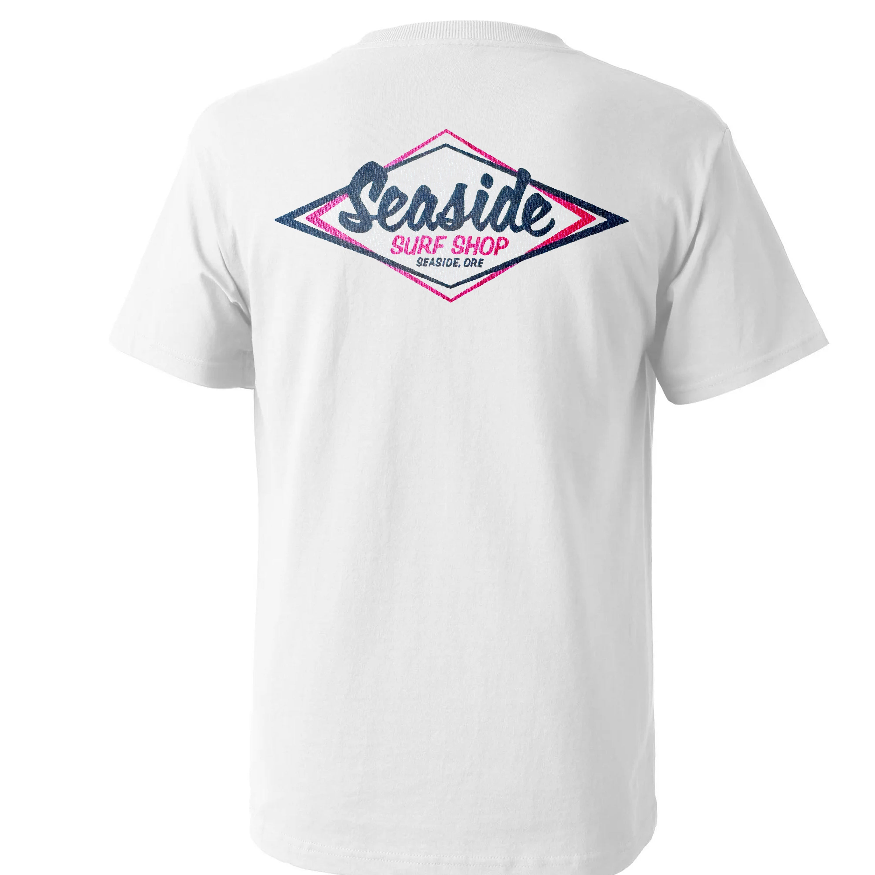 Seaside Surf Garment Dyed Vintage Logo S/S Tee - White