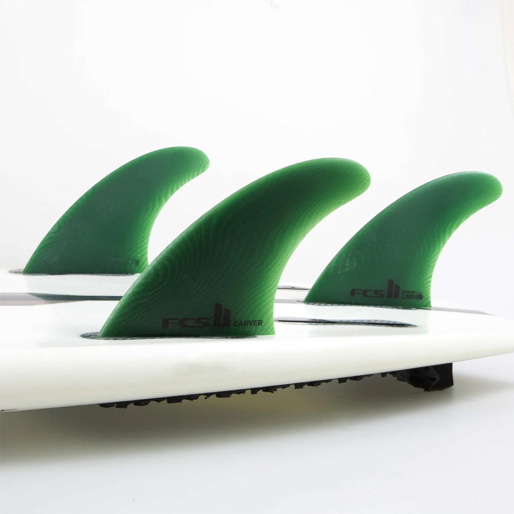 FCS II Carver Large Neo Glass Thruster Fin Set - Sage
