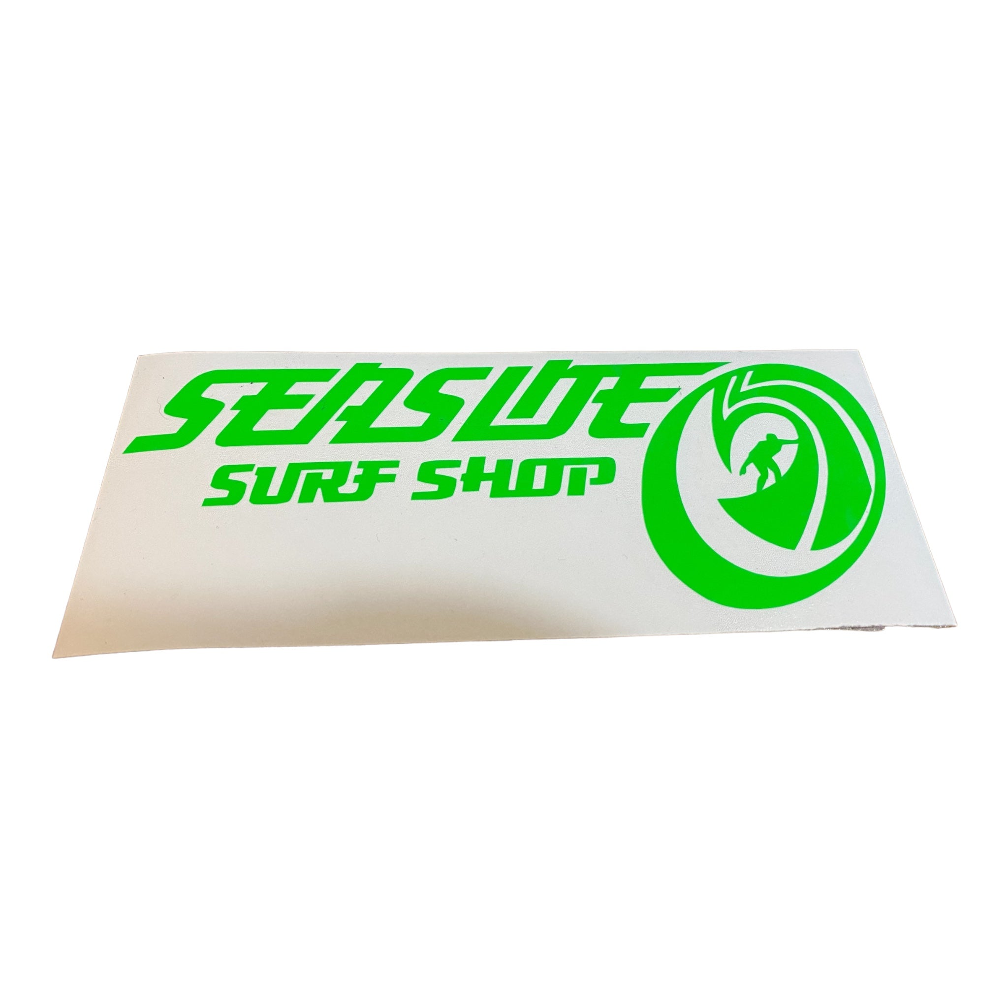 Seaside Surf Shop - OG Rider Transfer Sticker - 8x3" Neon Green