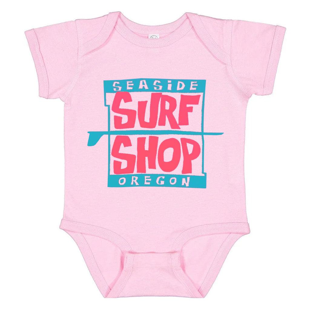 Seaside Surf Shop Surf Rats Onesie - Pink