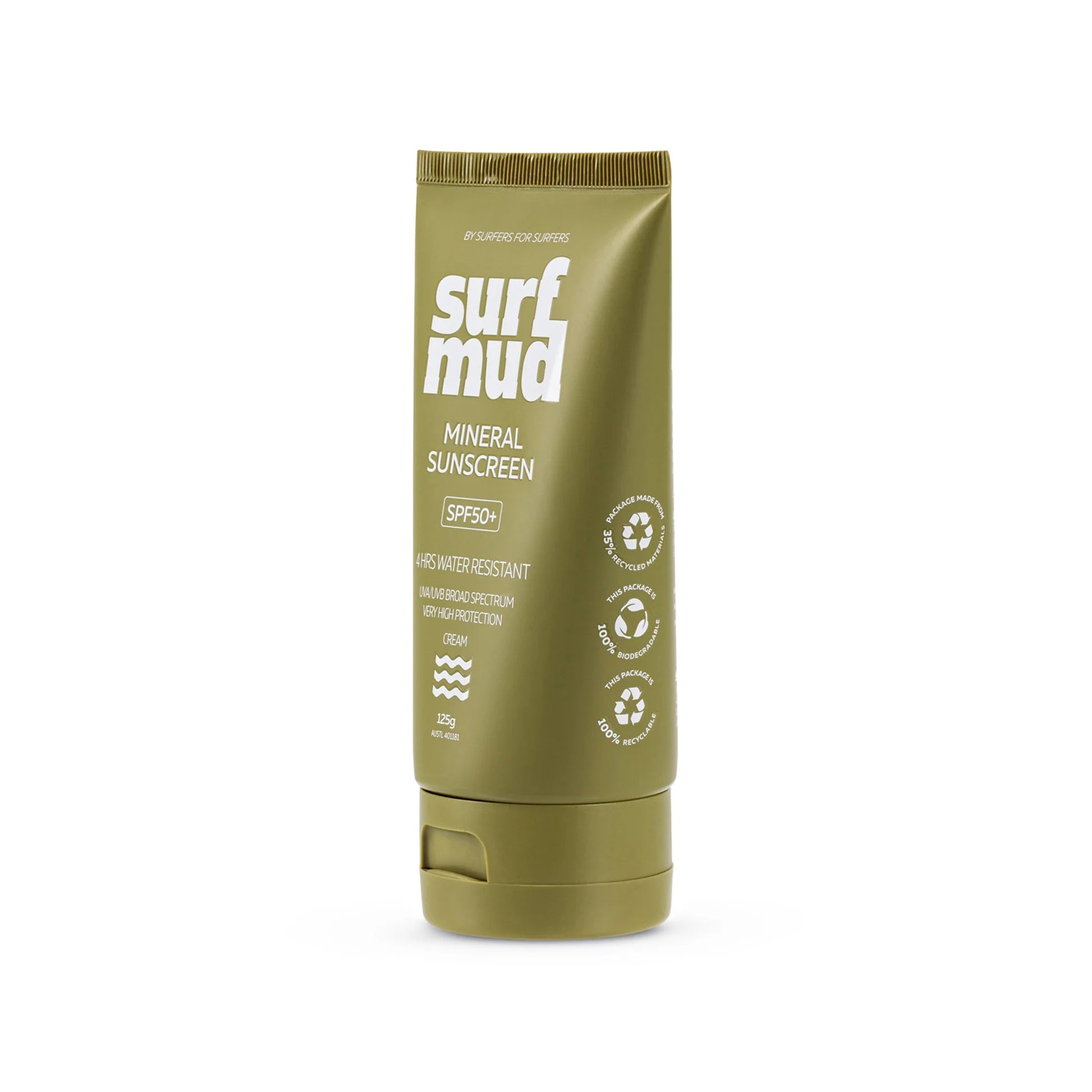 Surfmud Australia - Mineral Sunscreen SPF50 Sunscreen - 125g