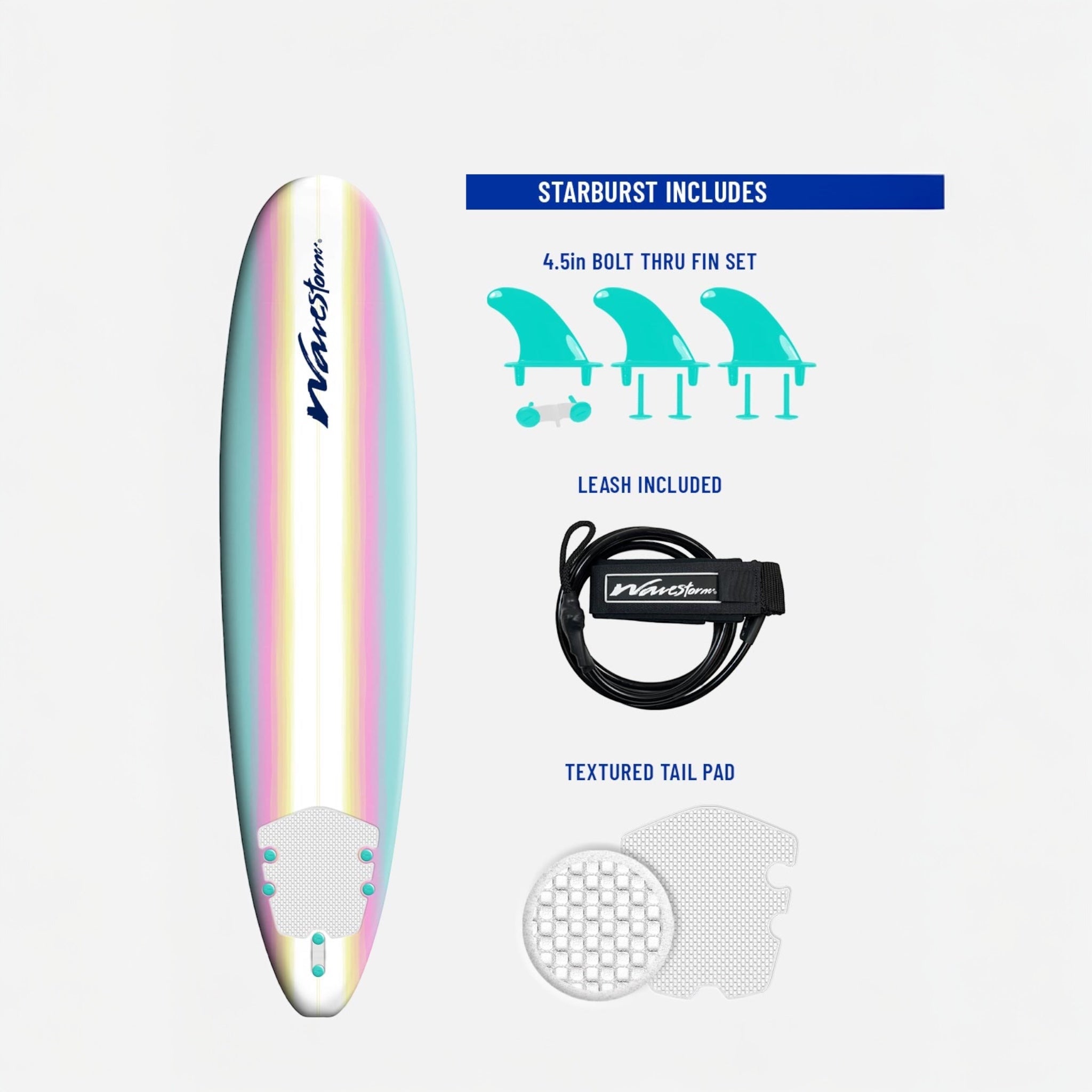 Wavestorm Surfboards Starburst Surfboard - 8 ft