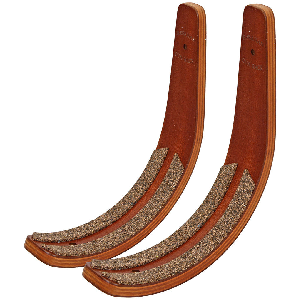Original Hawaiian Gun Rack - Surfboard Wall Rack - Mahogany