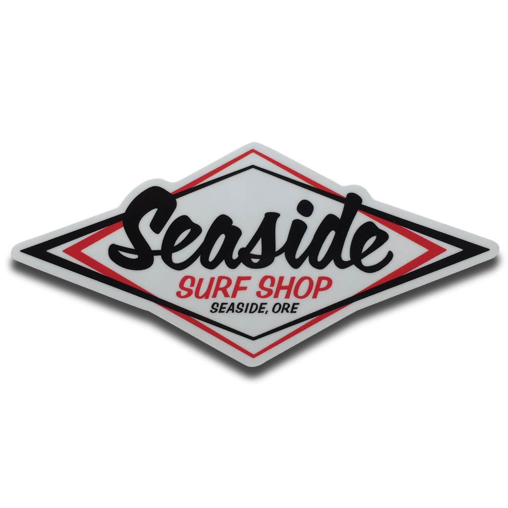 Seaside Surf Shop - Vintage Diamond Logo Sticker - 6"x3”