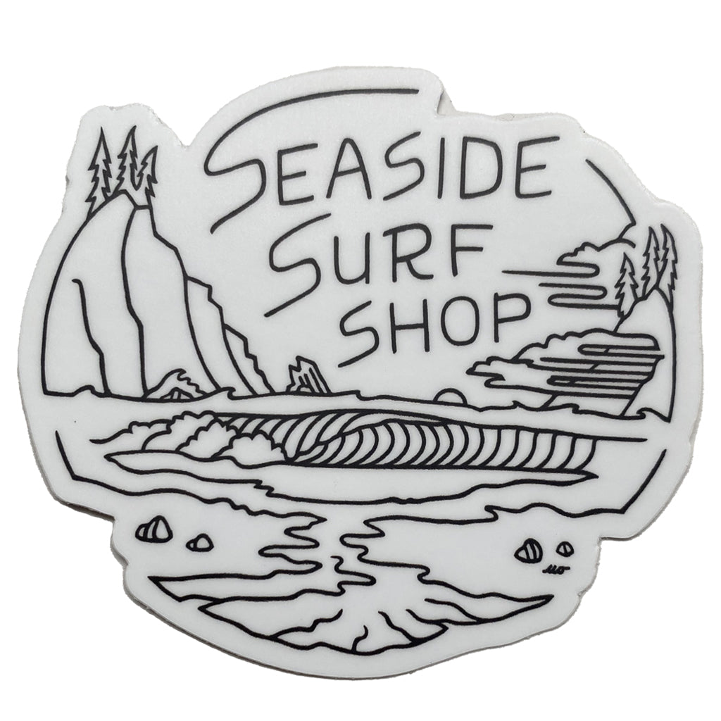 Seaside Surf Shop x Drift Awake - Local Artist Series Sticker - 3” x 3"