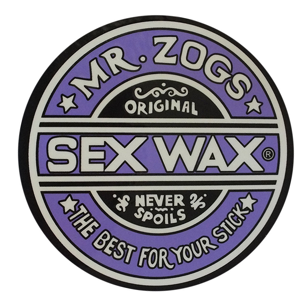 Sex Wax Classic Logo Stickers - 10" Purple