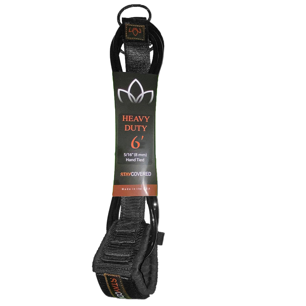 Stay Covered Heavy Duty Hand Tied Surfboard Leash - 6&