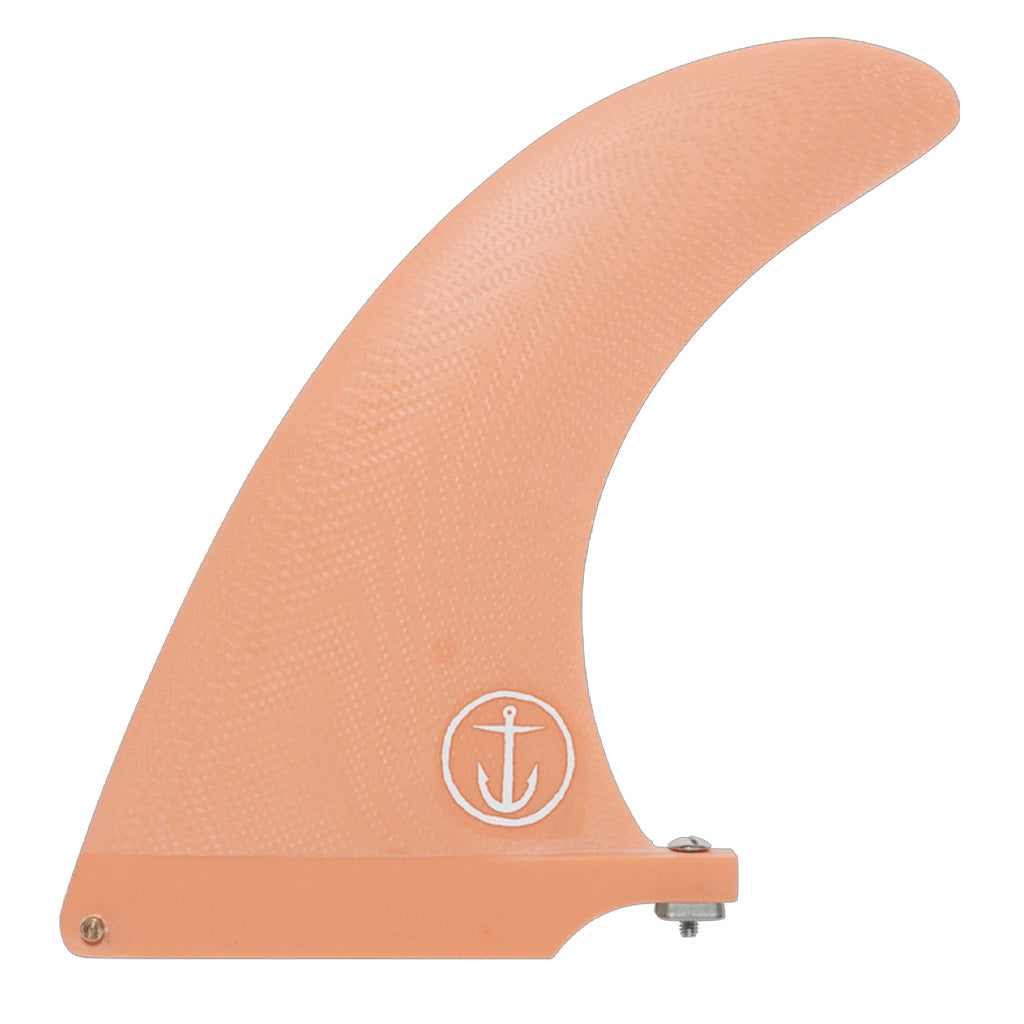 Captain Fin  -  Slasher 7.0&quot; Single Fin or 2+1 Longboard Fin - Salmon