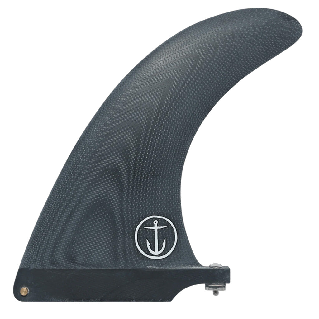 Captain Fin  -  Slasher 7.0&quot; Single Fin or 2+1 Longboard Fin - Black