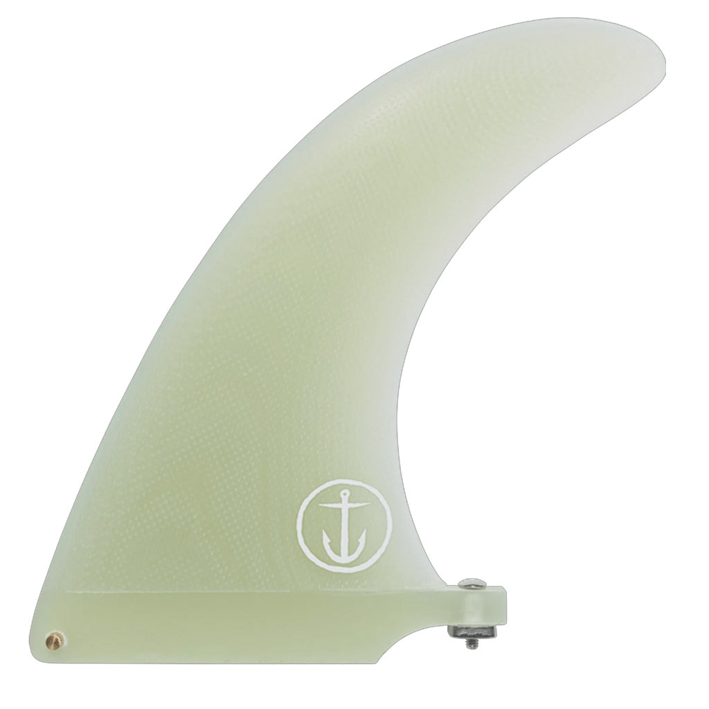 Captain Fin  -  Slasher 7.5&quot; Single Fin or 2+1 Longboard Fin - Clear