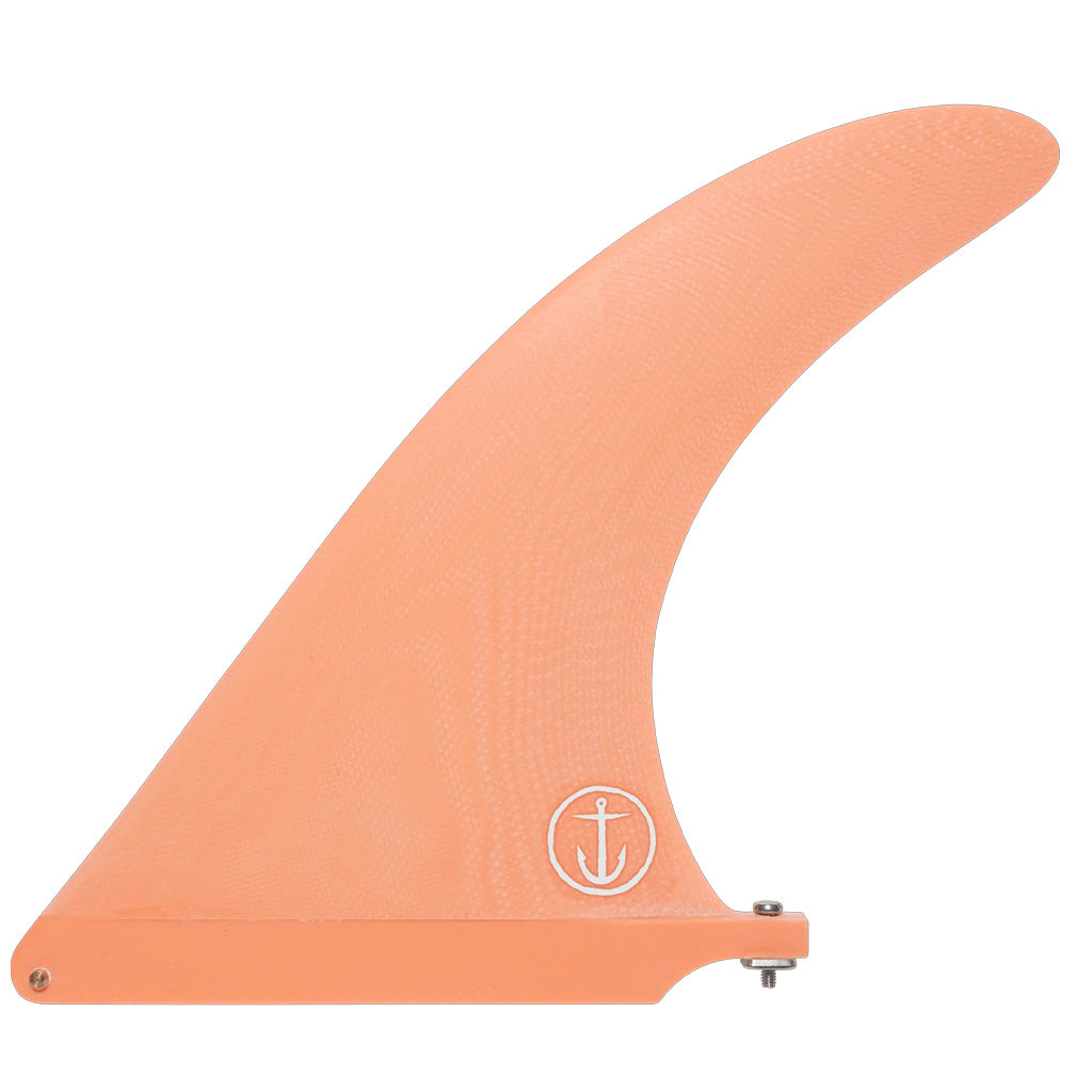 Captain Fin  -  Raked 8.5&quot; Longboard Fin - Salmon