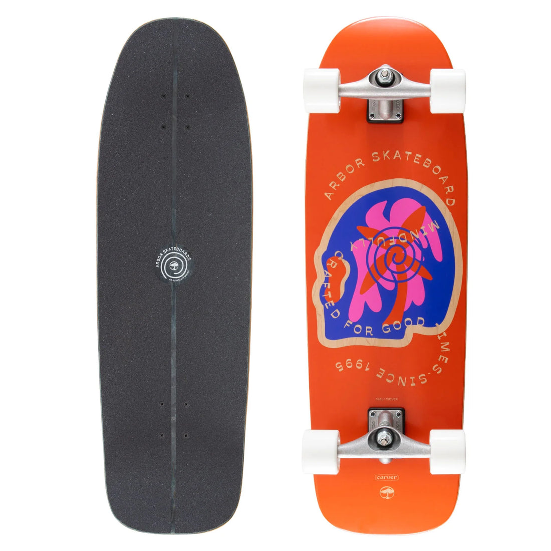 Arbor x Carver Complete CX Surfskate Daily Driver - Orange 34&quot;