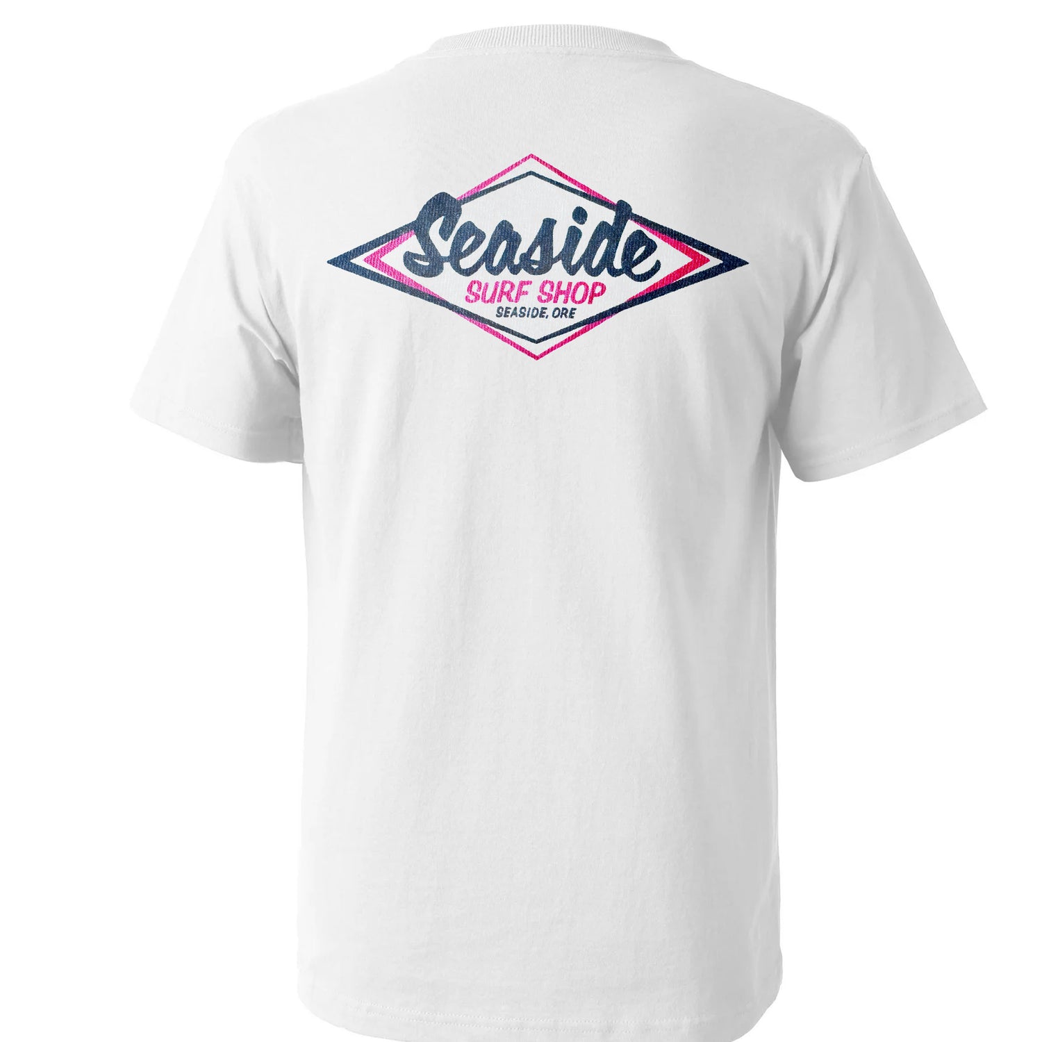 Seaside Surf  Garment Dyed Vintage Logo S/S Tee - White