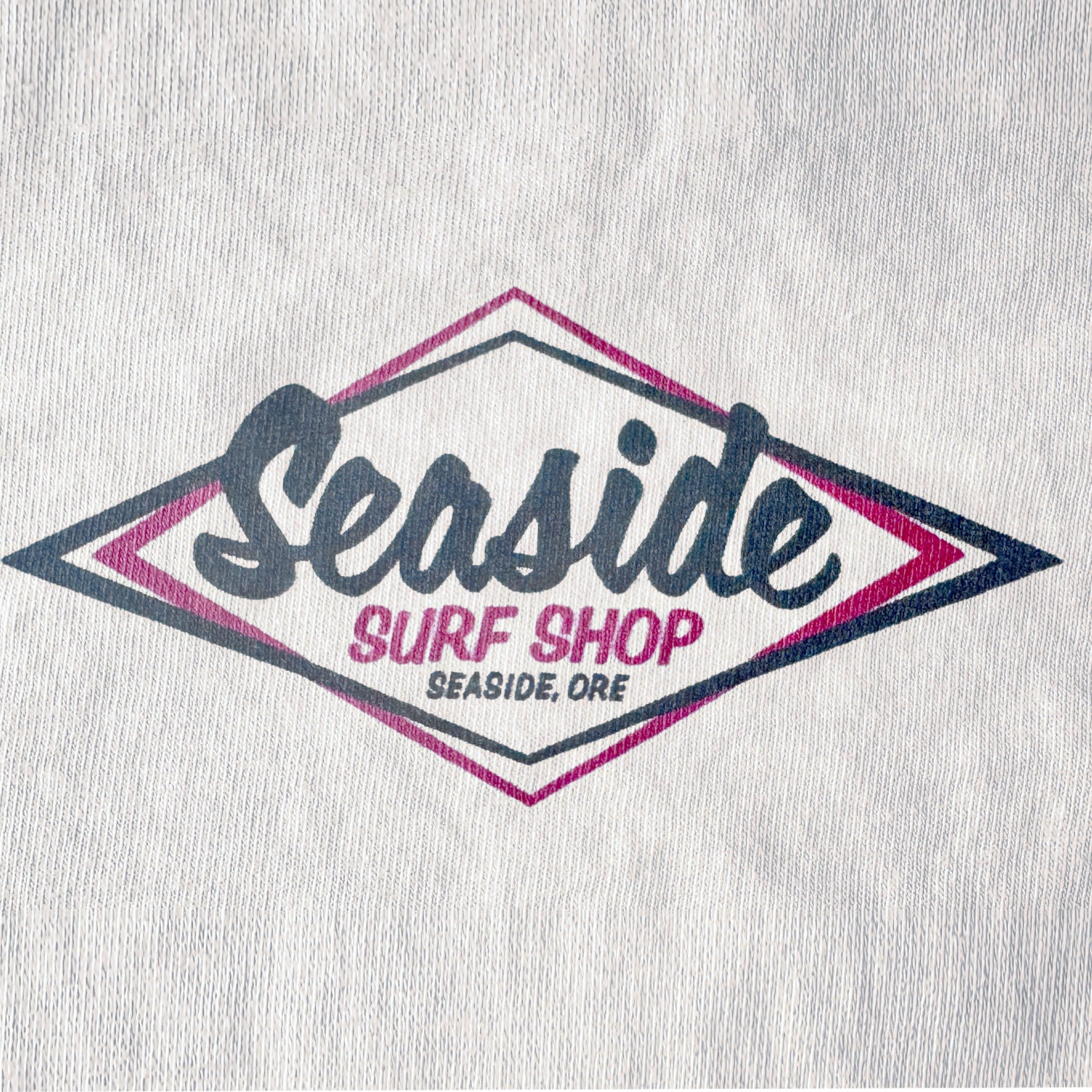 Seaside Surf Shop Mens Vintage Logo Garment Dyed L/S Tee - Cappucino
