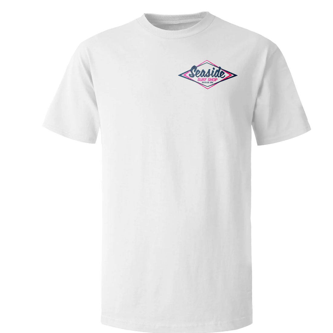 Seaside Surf  Garment Dyed Vintage Logo S/S Tee - White