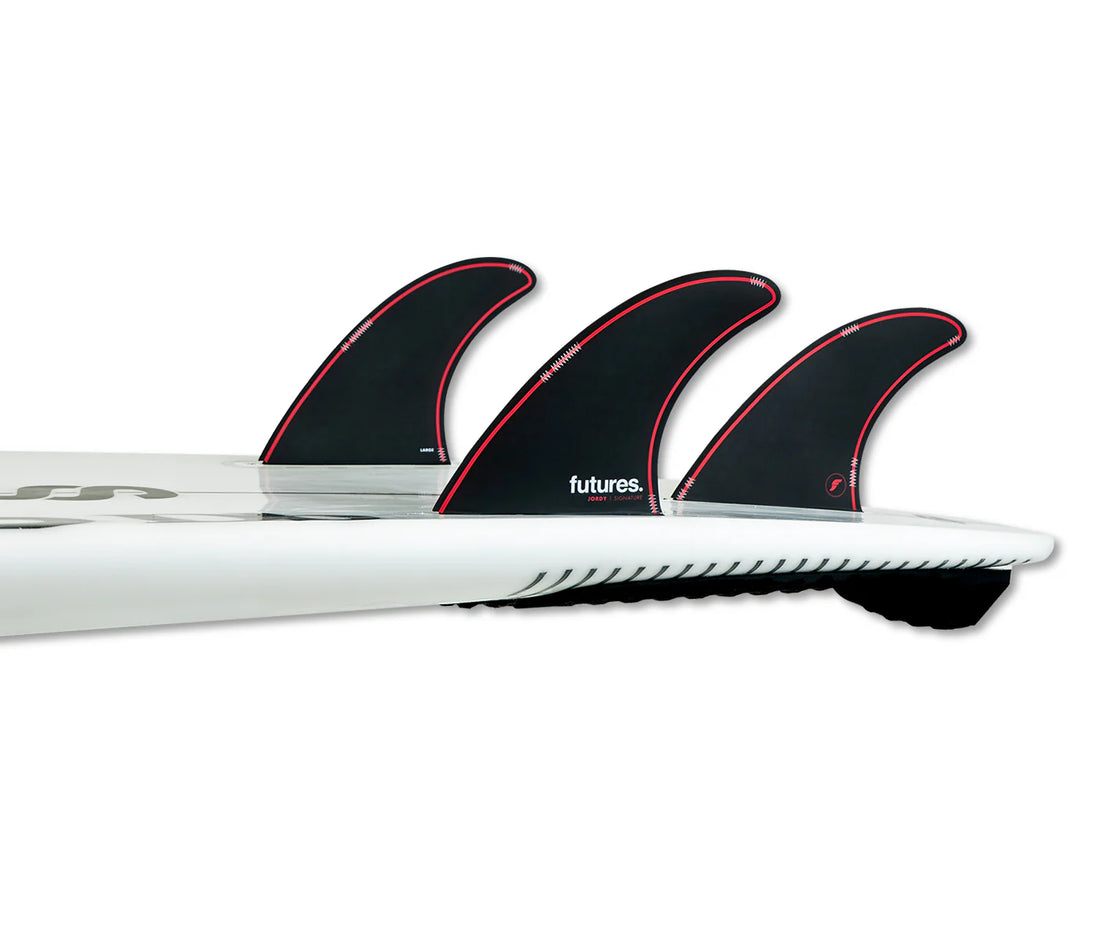 Futures Fins - Jordy Smith Signature (L) Honeycomb Tri-Fin Set Black/Red
