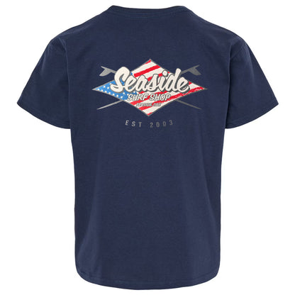Seaside Surf Stars &amp; Stripes S/S Tee - Navy