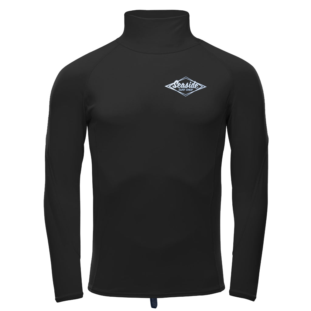 Seaside Surf Premium Stretch L/S UV Rashguard - Black