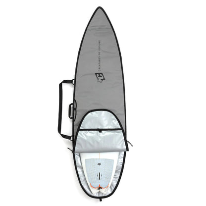 Creatures of Leisure Icon Lite Shortboard Surfboard Bag - Silver/Black