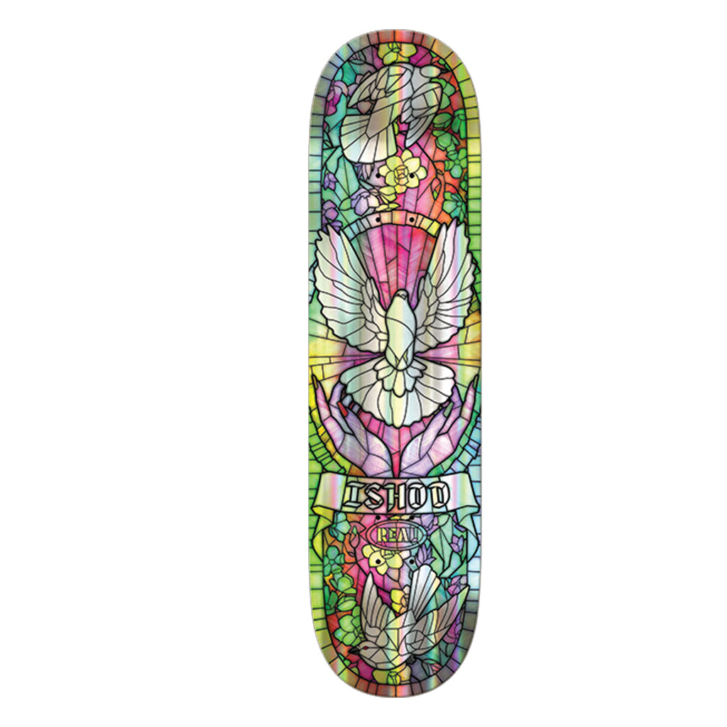 Real Skateboards Ishod Rainbow Holo Foil Cathedral Deck - 8.5&quot;