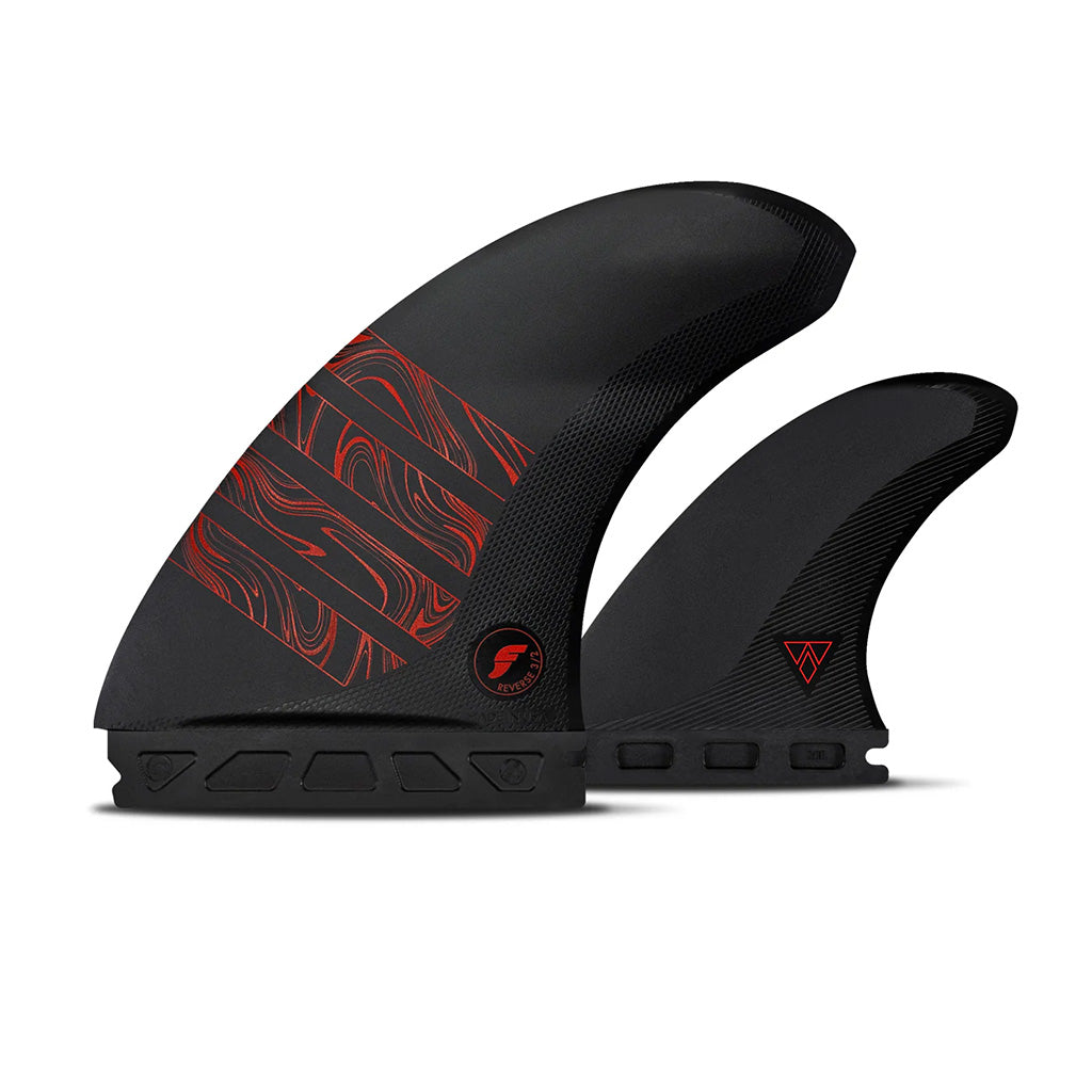 Futures Fins Alpha Reverse Twin + 1 - Carbon/Red