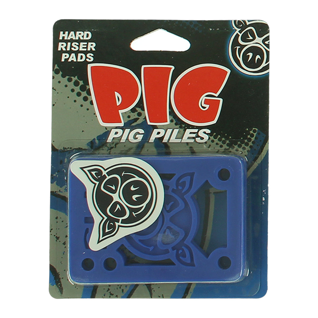 Pig Piles 1/8&quot; Skateboard Hard Risers - Blue