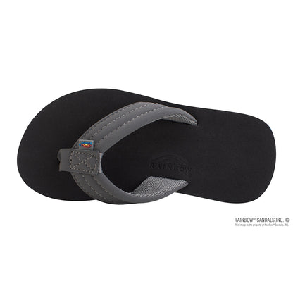 Rainbow The Grombow - Soft Rubber Top Sole with 1&quot; Strap and Pin line - Dark Grey Strap/Pinline Black