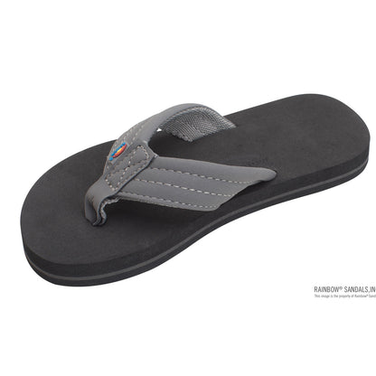 Rainbow The Grombow - Soft Rubber Top Sole with 1&quot; Strap and Pin line - Dark Grey Strap/Pinline Black
