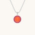 Saint Christopher Small Medal - Orange/Hot Pink