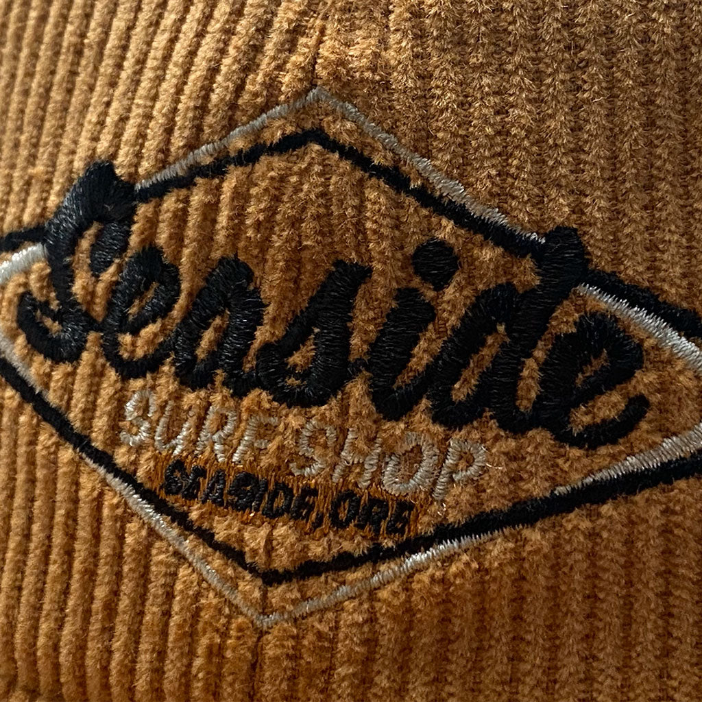 Seaside Surf Shop Vintage Logo Wide Cord Hat - Bronze/Big Fit