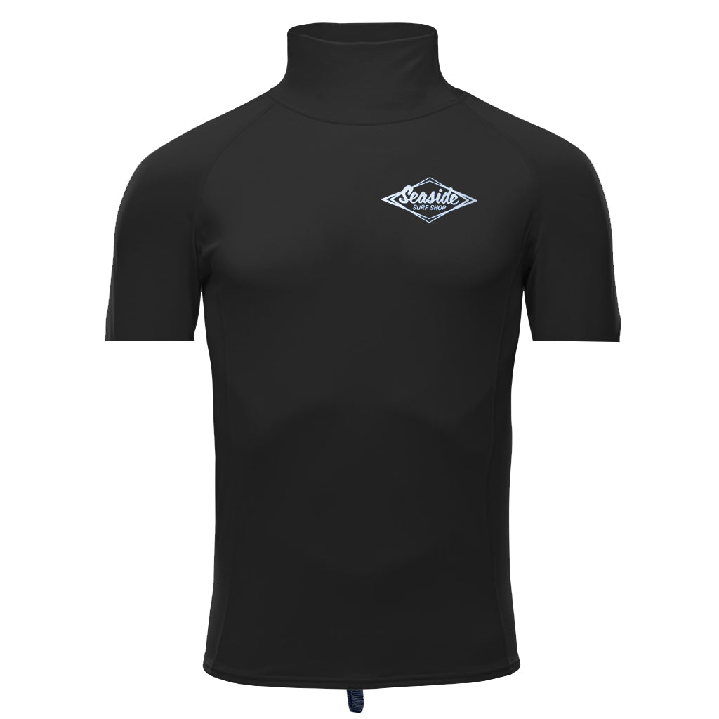 Seaside Surf Premium Stretch S/S UV Rashguard - Black