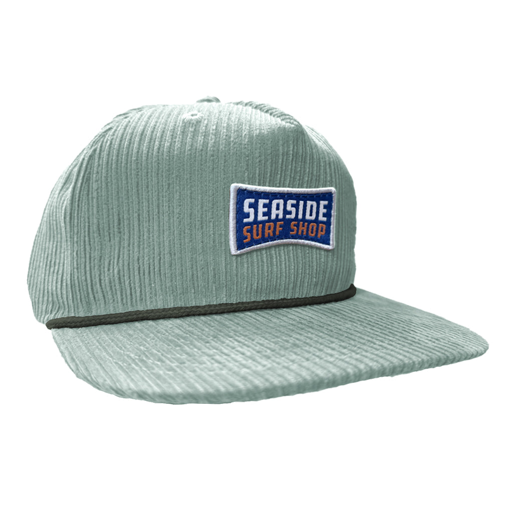 Seaside Surf Shop Dawn Patrol Wide Cord Hat - Washed Green/Moss Green