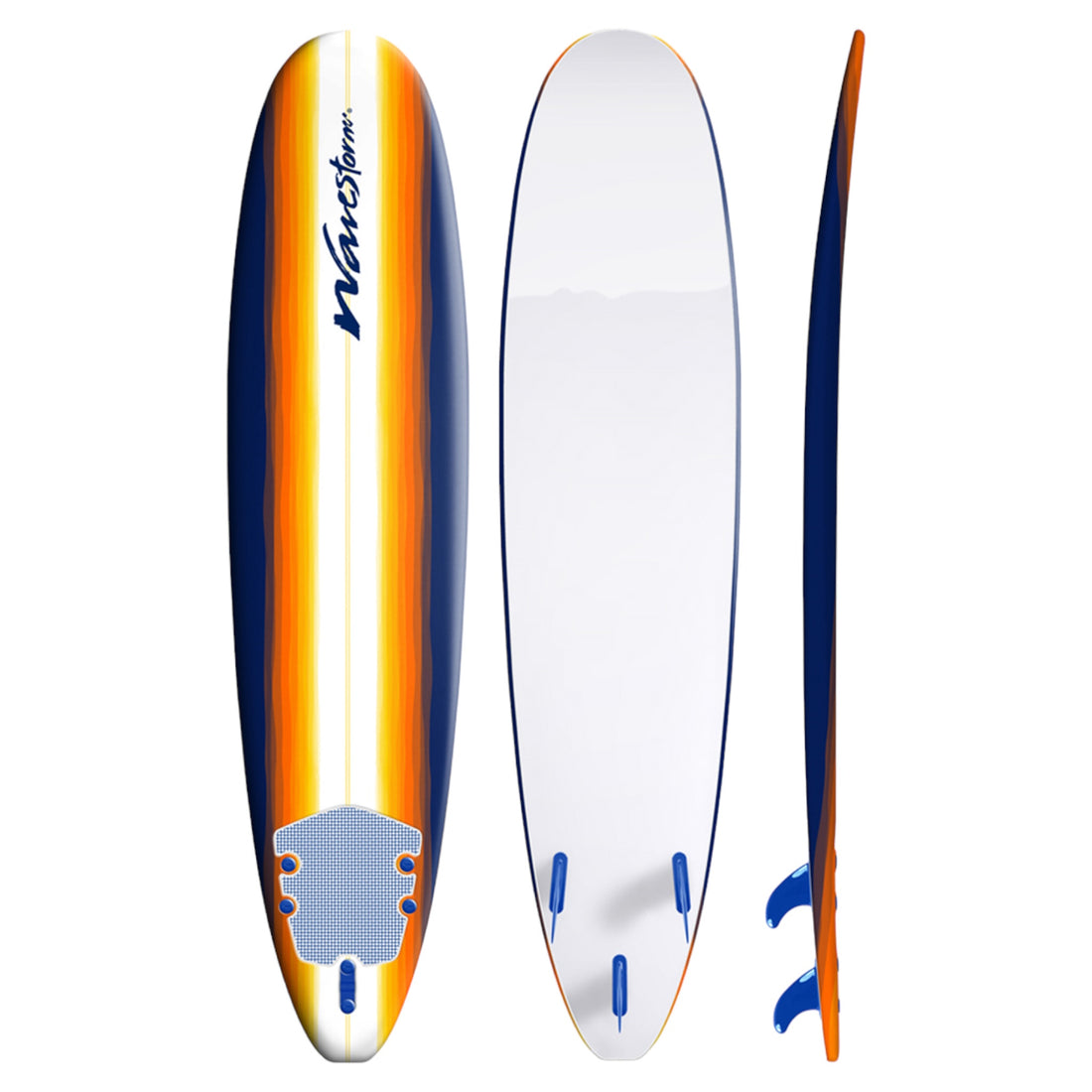 Wavestorm Surfboards Sunburst Surfboard - 8 ft Blue/Orange