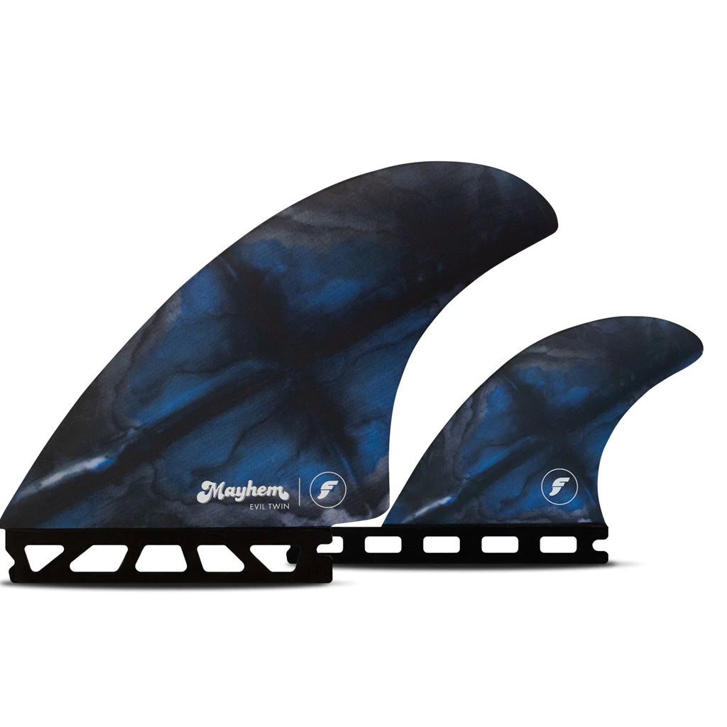 Futures Fins Mayhem Evil Twin + 1 - Blue/Black (L)
