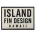 Island Fin Design - 4x2.5" - Black