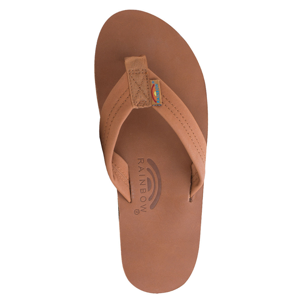 Rainbow Sandals Mens Premier/Classic Leather Double Layer With Arch - Tan/Brown