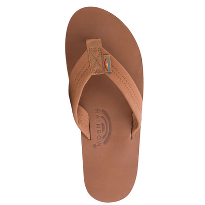 Rainbow Sandals Mens Premier/Classic Leather Double Layer With Arch - Tan/Brown