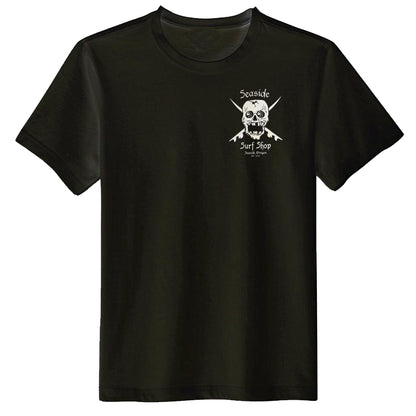 Seaside Surf Shop Mens Skull Tee - Black