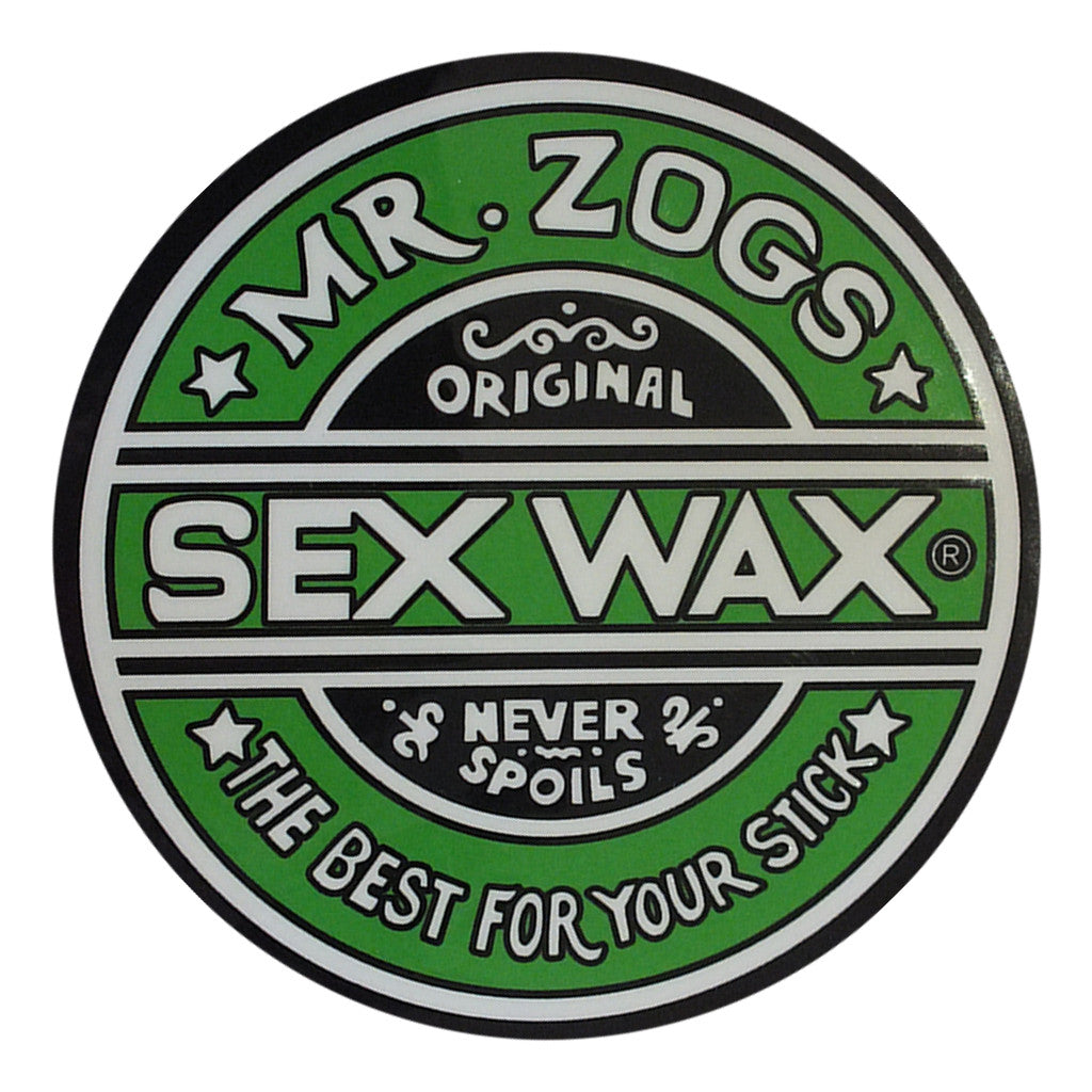 Sex Wax Classic Logo Stickers - 10&quot; Green
