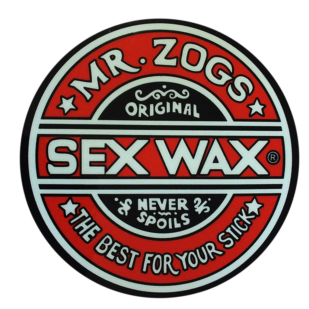 Sex Wax Classic Logo Stickers - 3&quot; Red