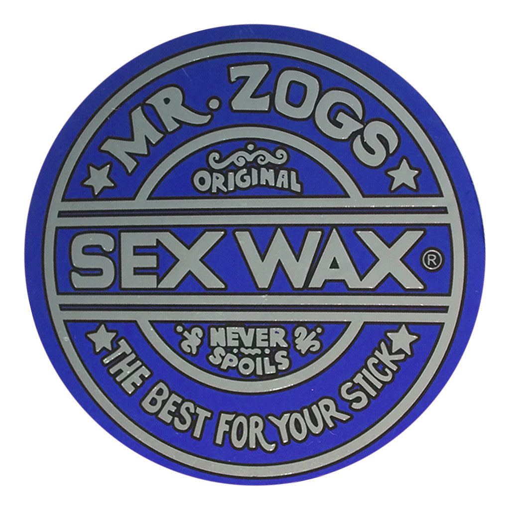 Sex Wax Classic Logo Stickers - 7&quot; Metallic Blue