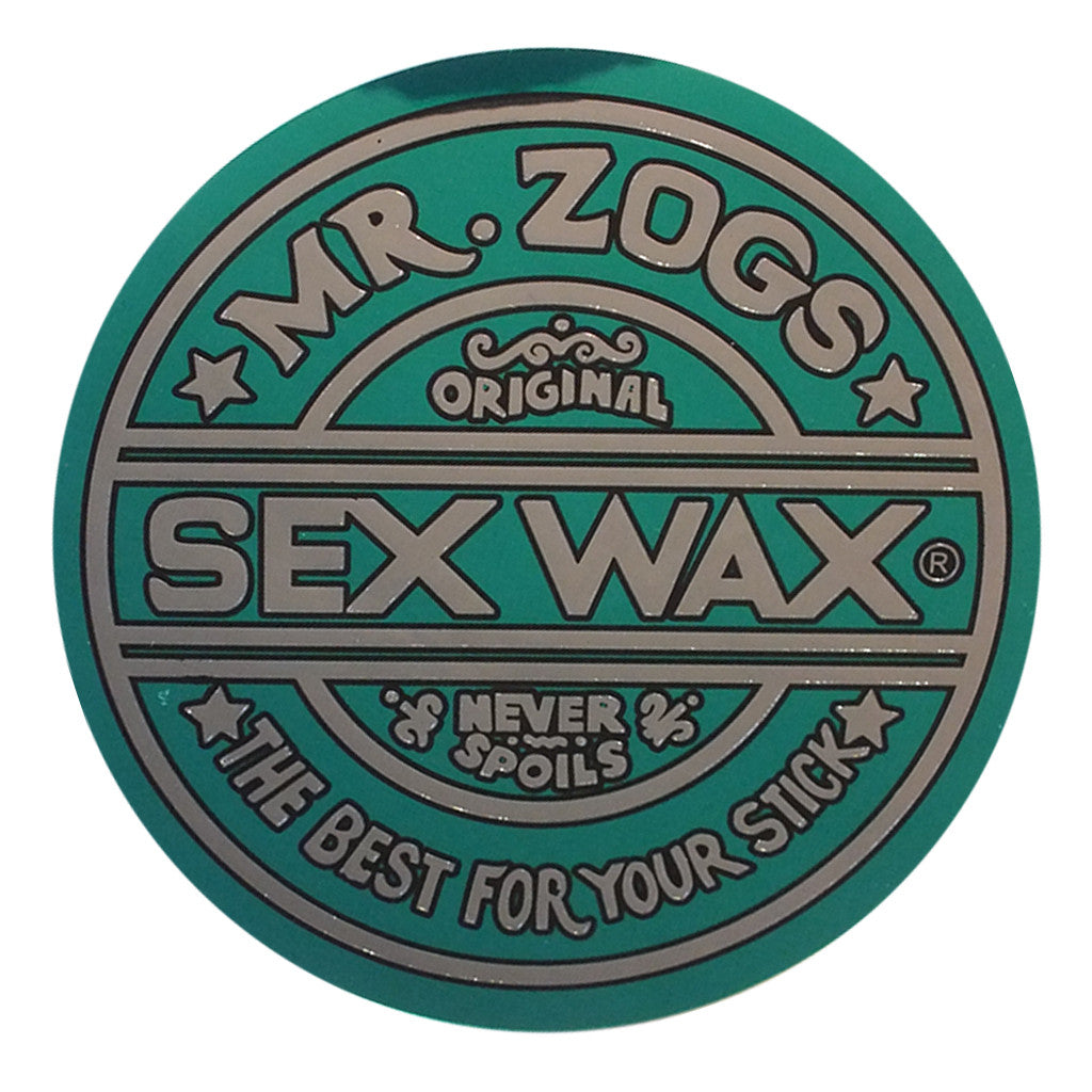 Sex Wax Classic Logo Stickers - 7&quot; Metallic Green