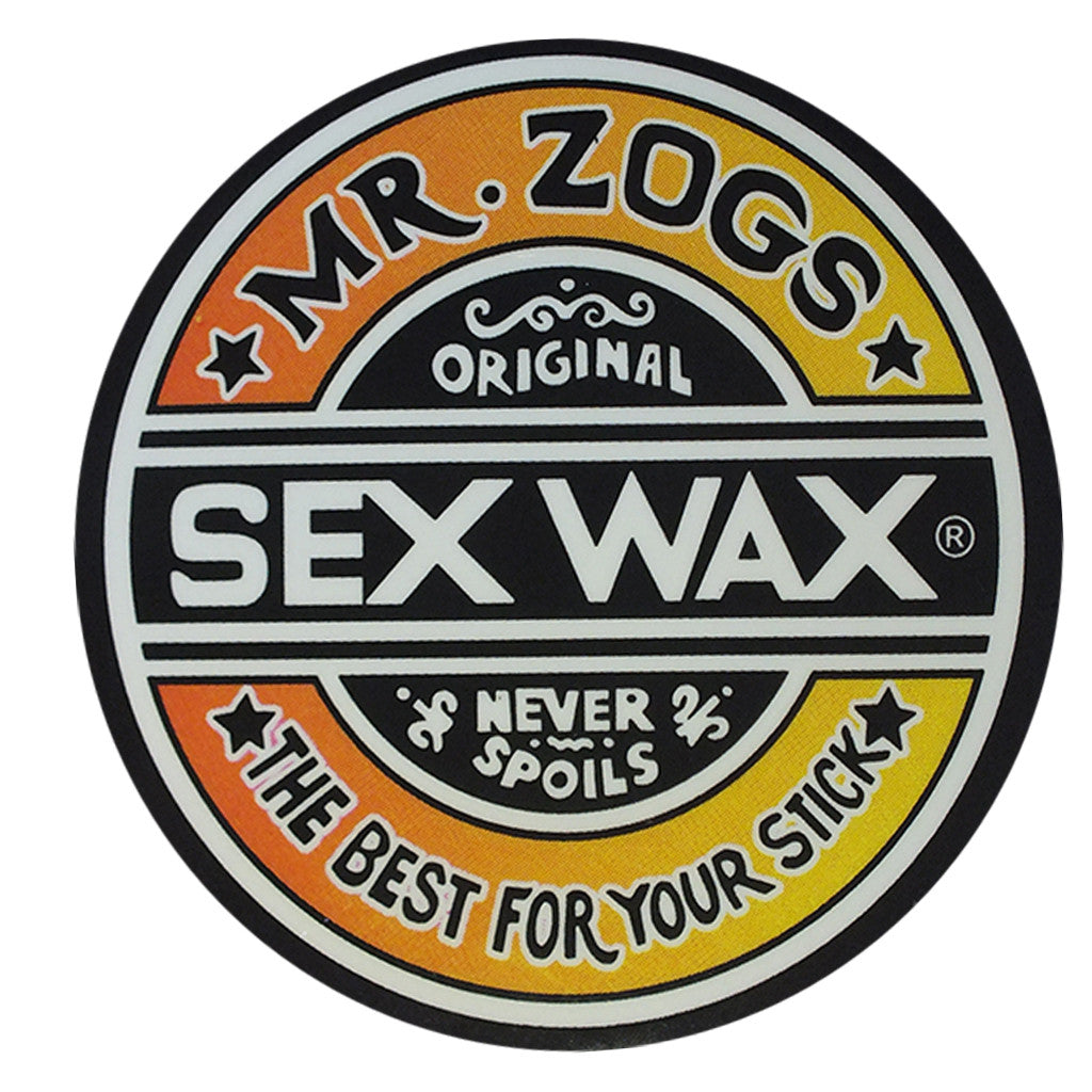 Sex Wax Classic Logo Stickers - 7&quot; Orange Fade